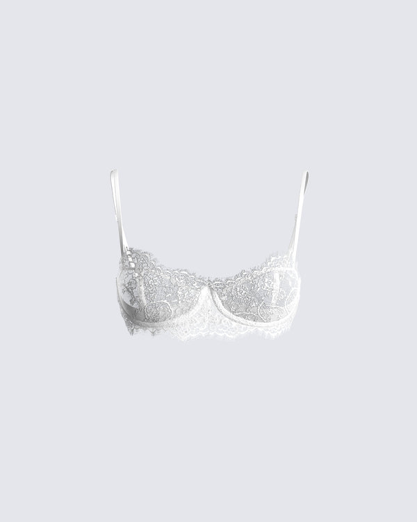 finesse Cady White Lace Bra