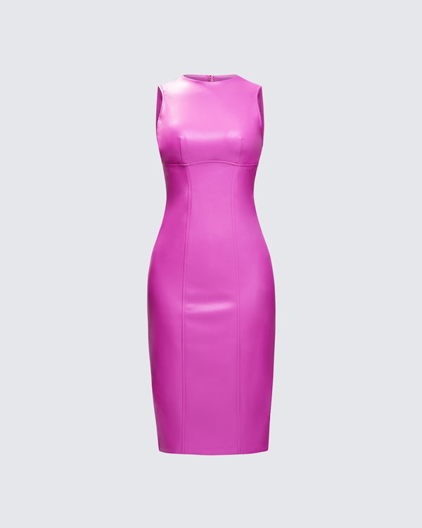 finesse Caisyn Magenta Midi Dress