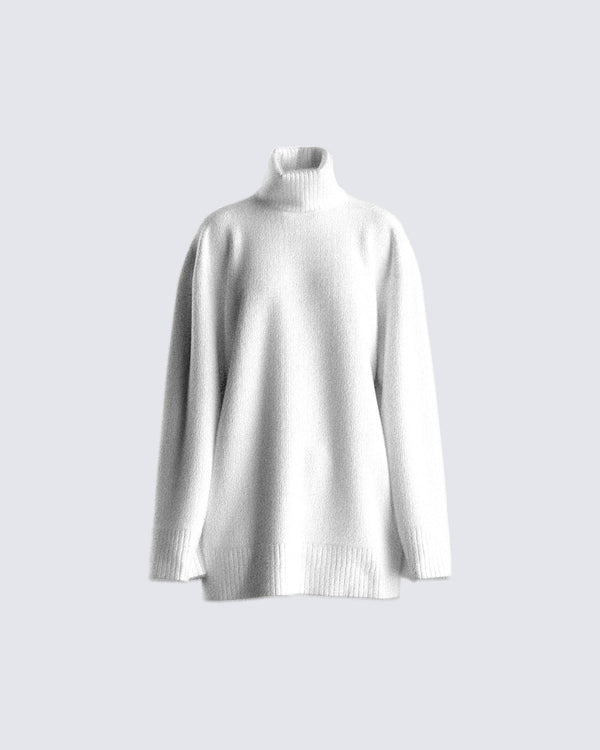 finesse Carissa Ivory Sweater Knit Top