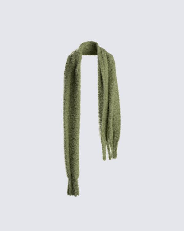 finesse Carissa Olive Oversized Scarf