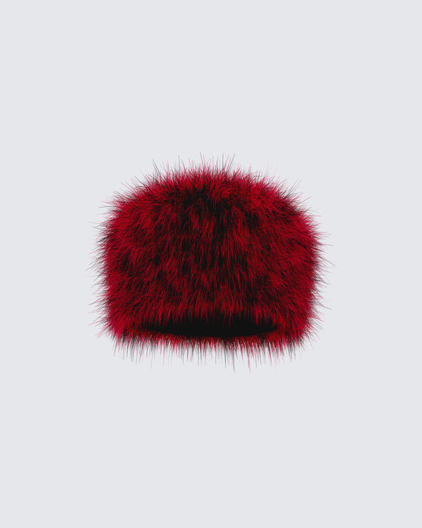 finesse Carolina Red Fur Hat