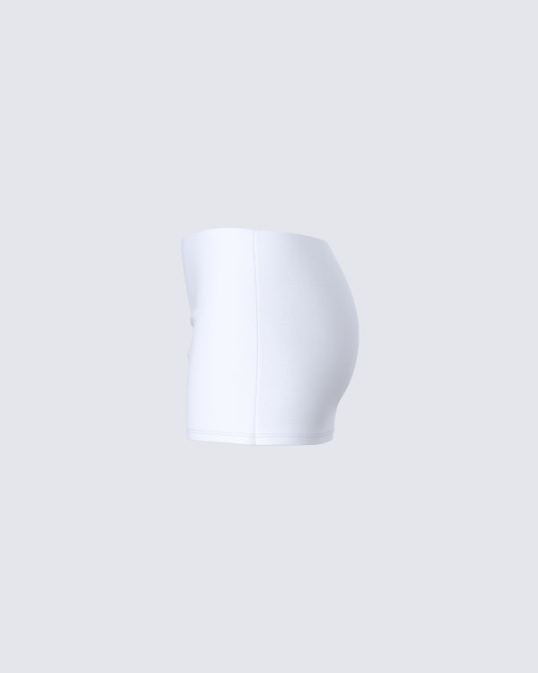 Finesse Cassandra White Mini Skirt