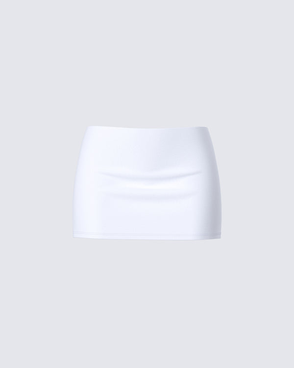 finesse Cassandra White Mini Skirt