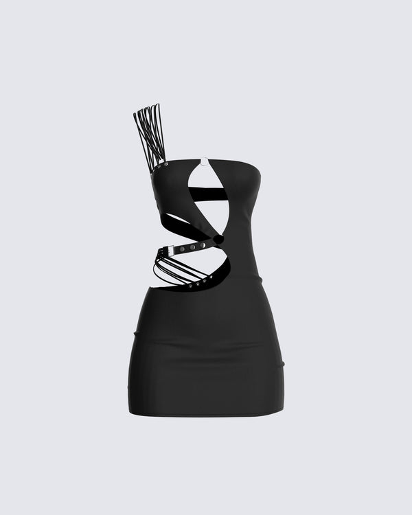 finesse Cecily Black Mini Dress