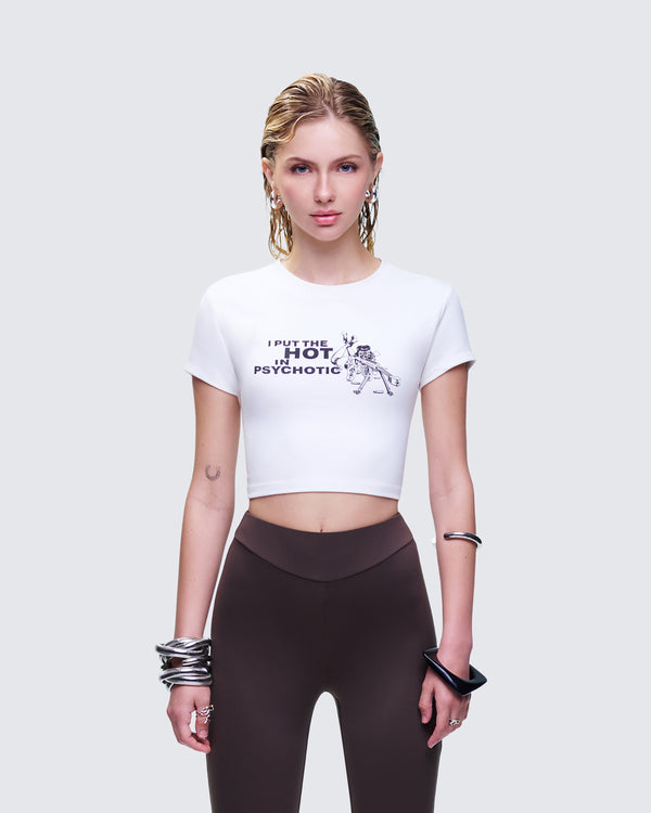 Finesse Chaya White Graphic Tee