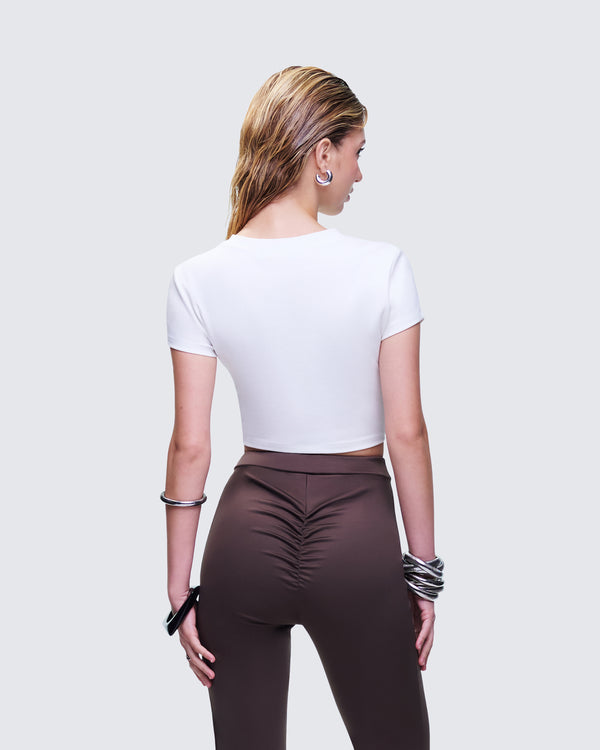 Finesse Chaya White Graphic Tee