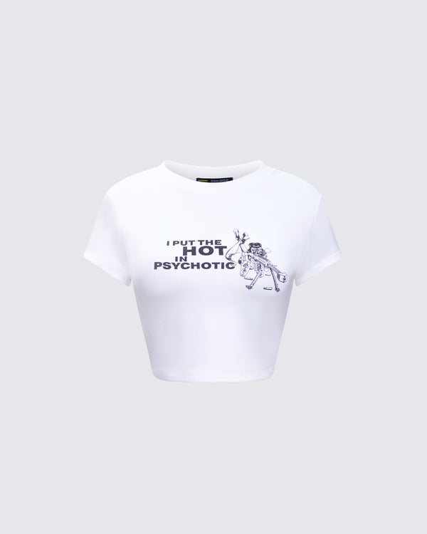 finesse Chaya White Graphic Tee