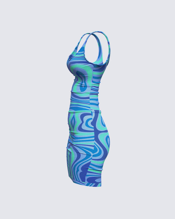 Finesse Cher Psychedelic Sweater Dress