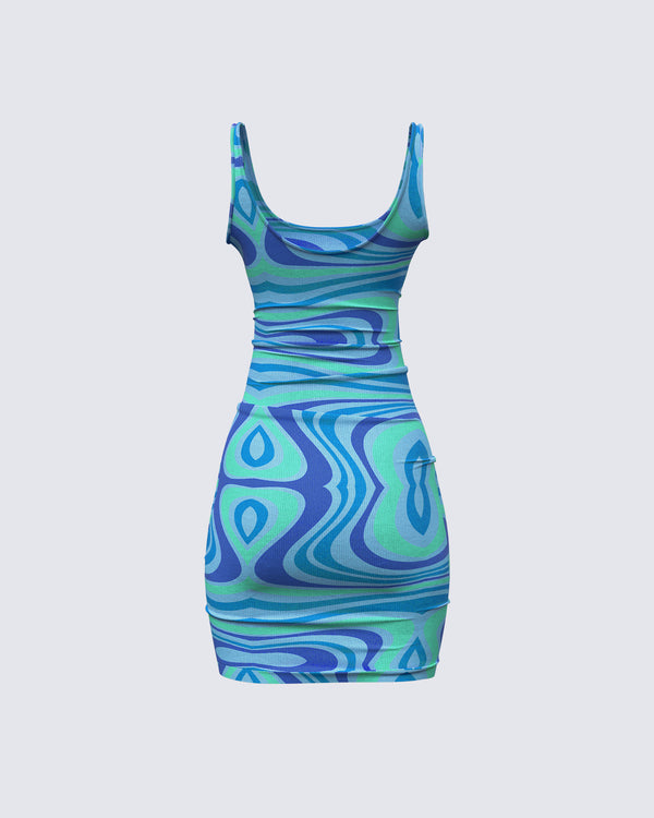 Finesse Cher Psychedelic Sweater Dress