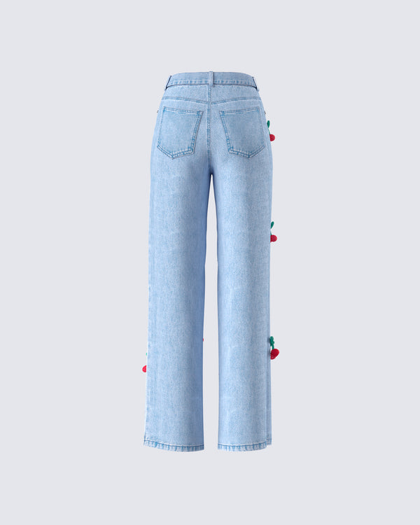 Finesse Cheri Cherry Blue Denim Jean
