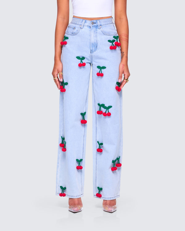 Finesse Cheri Cherry Blue Denim Jean