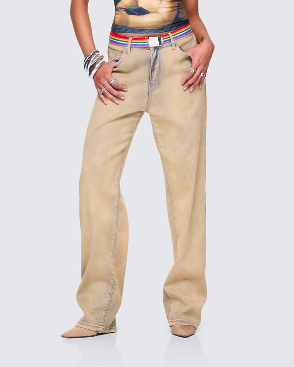 Finesse Cheryse Rainbow Woven Belt