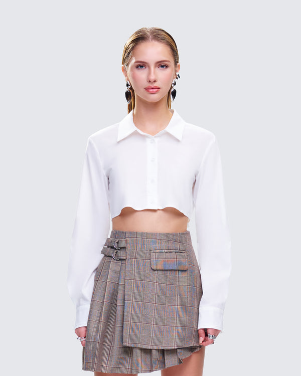 Finesse Chloe Cropped Shirt