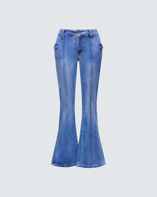 finesse Christie Blue Mid Rise Jeans