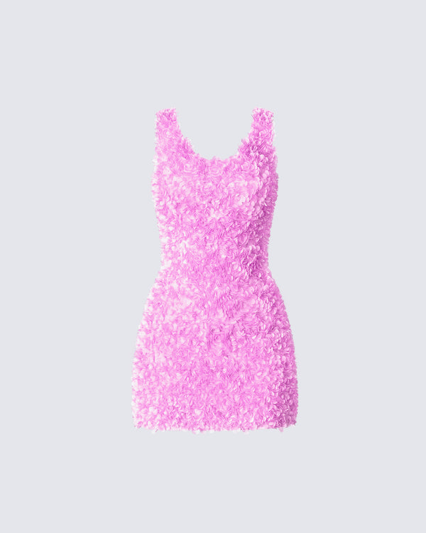 finesse Christy Pink Petal Mini Dress