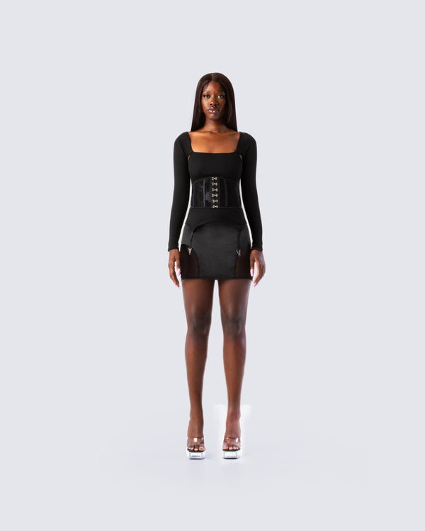 Finesse Colette Black Strappy Top