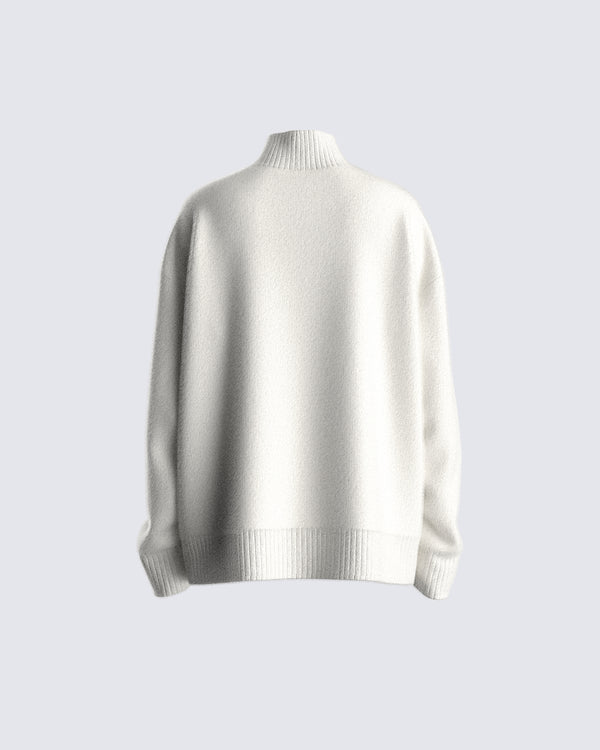Finesse Conner Ivory Sweater Knit Top