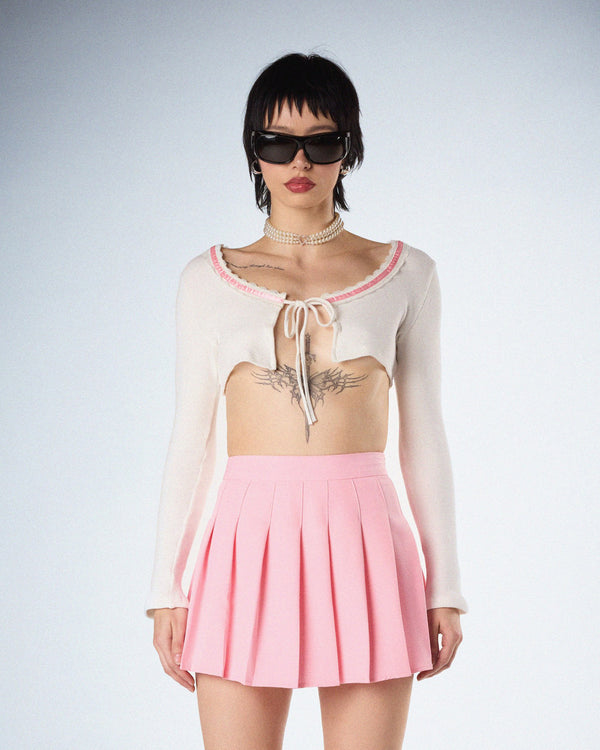 Finesse Cosette White Crop Top