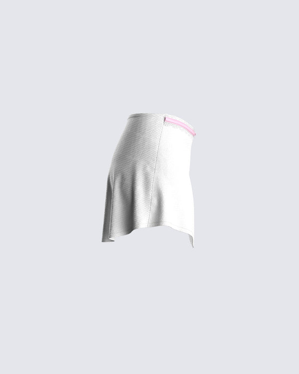 Finesse Cosette White Mini Skirt