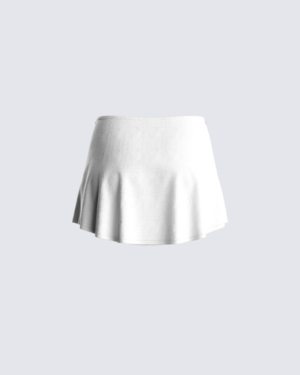 Finesse Cosette White Mini Skirt