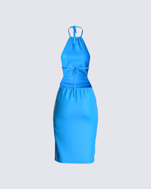 Finesse Cyrus Blue Midi Dress