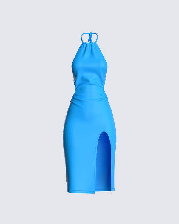finesse Cyrus Blue Midi Dress