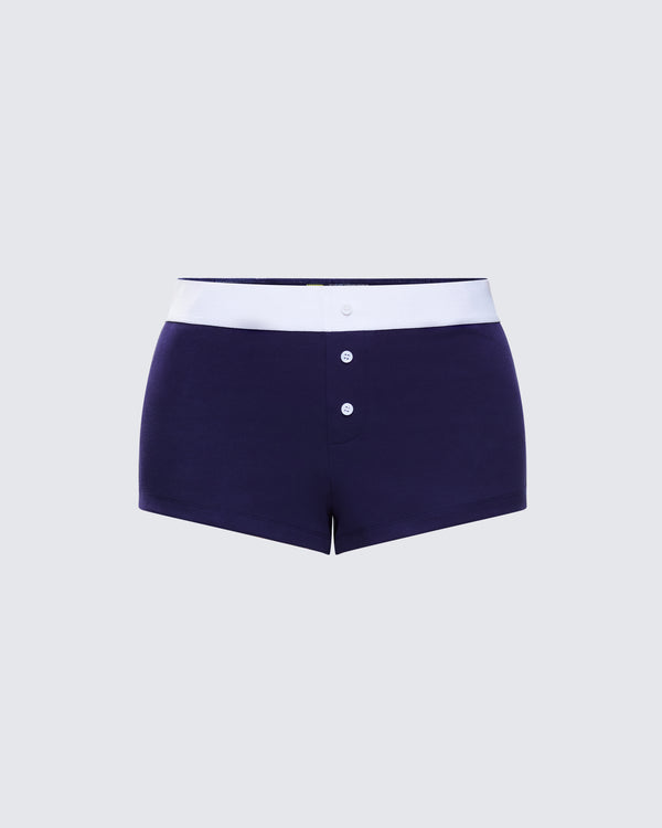 finesse Dallyn Navy Jersey Boy Short