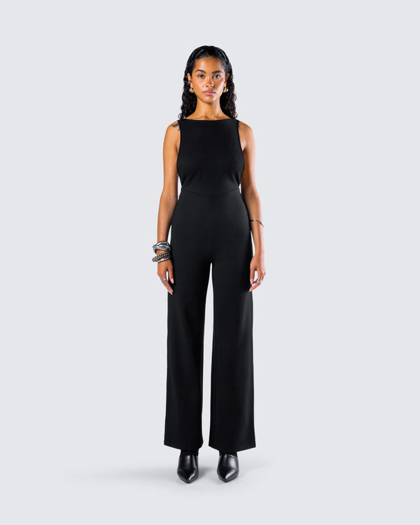 Finesse Damira Black Maxi Jumpsuit
