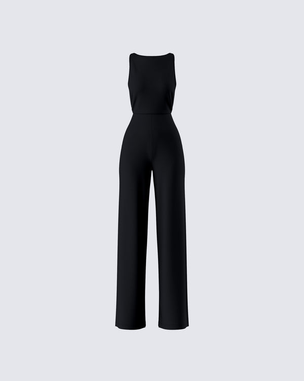 finesse Damira Black Maxi Jumpsuit