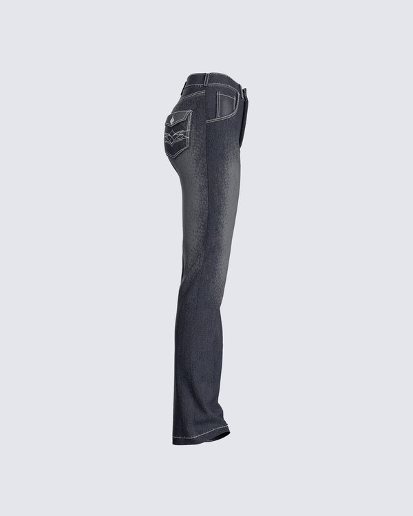 Finesse Dara Black Denim Bootcut Jean