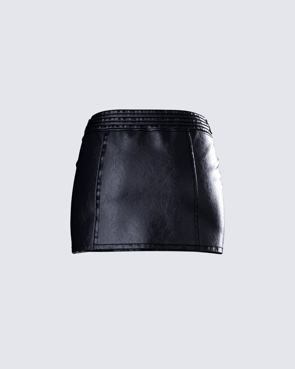 Finesse Darah Black Micro Mini Skirt