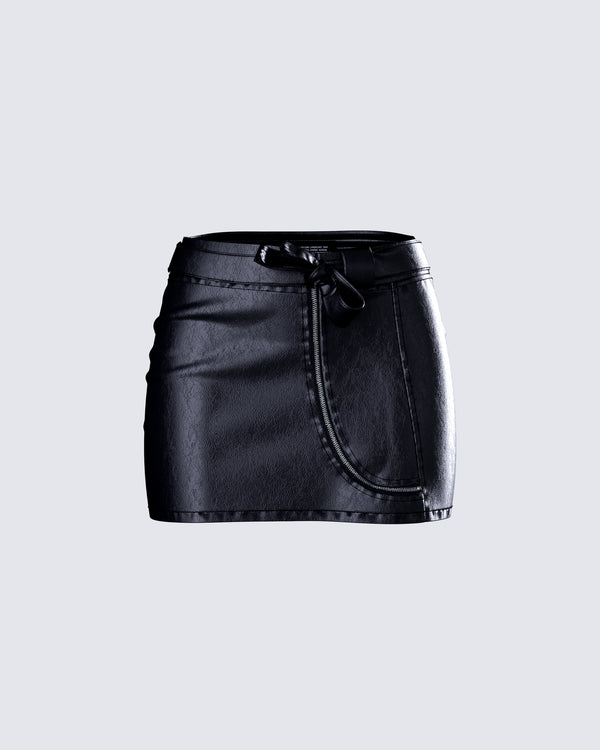 finesse Darah Black Micro Mini Skirt