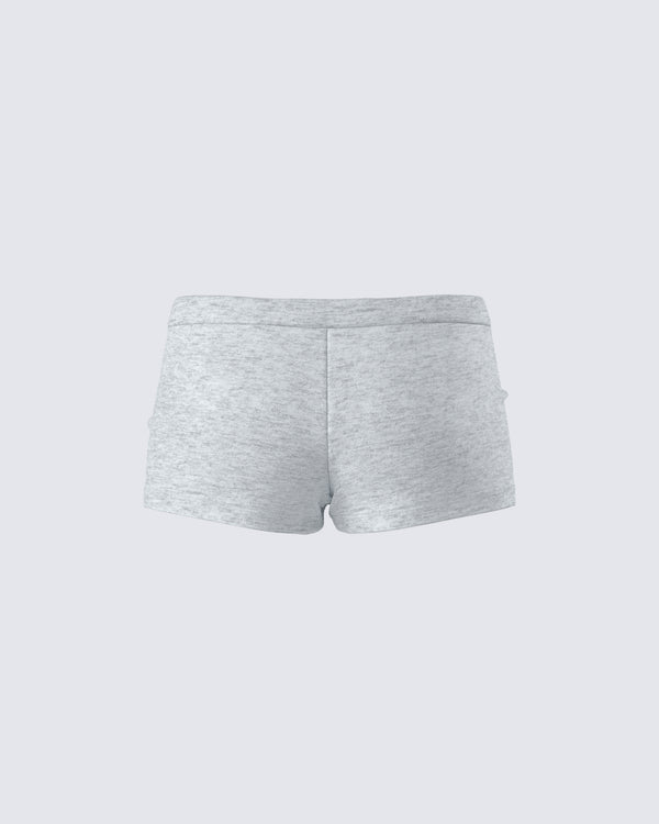 Finesse Darby Heather Grey Mini Short