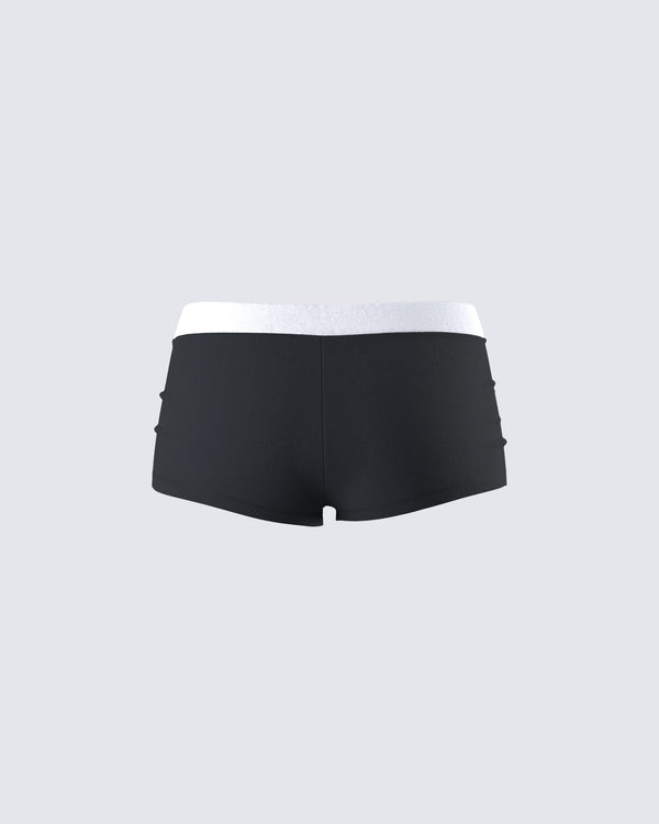 Finesse Darya Black Jersey Boxer Short