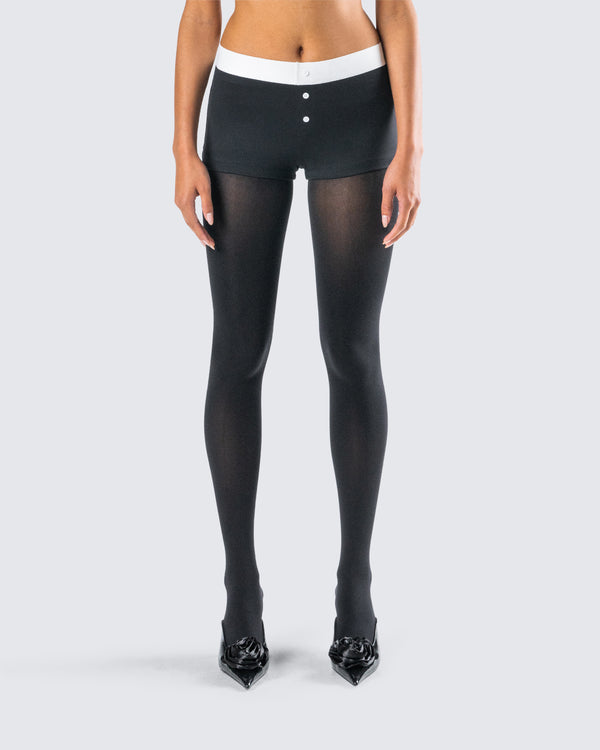 Finesse Darya Black Jersey Boxer Short