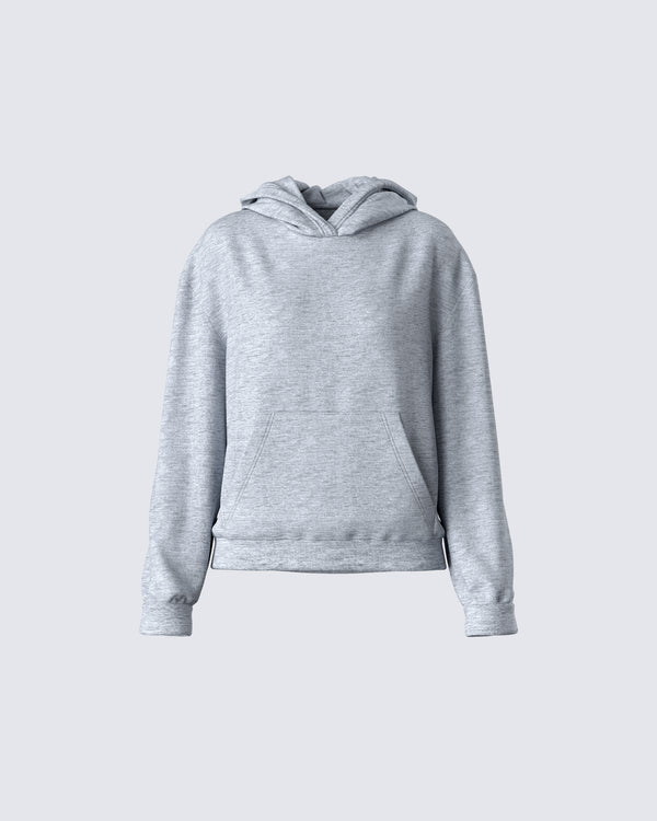 finesse Delanie Grey Heather Fleece Hoodie