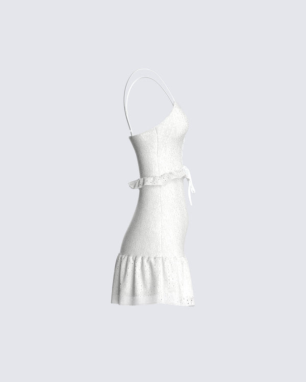 Finesse Delilah White Mini Dress
