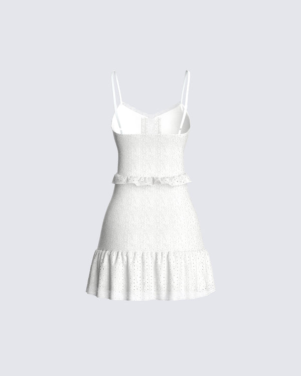 Finesse Delilah White Mini Dress