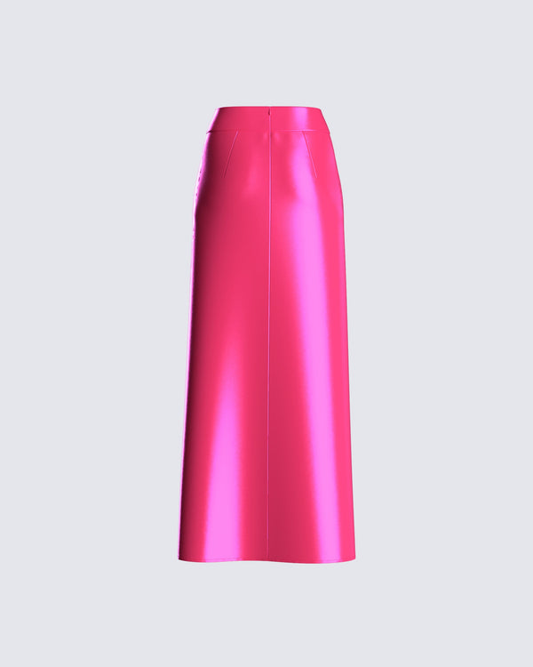 Finesse Diana Satin Pleated Maxi Skirt