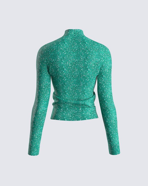 Finesse Dionne Sequin Knit Top