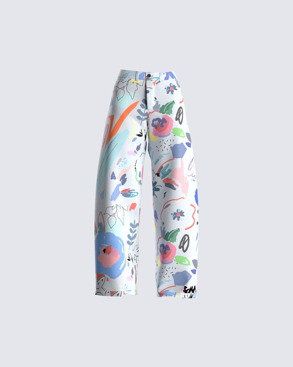 finesse Dominic Doodle Print Pant