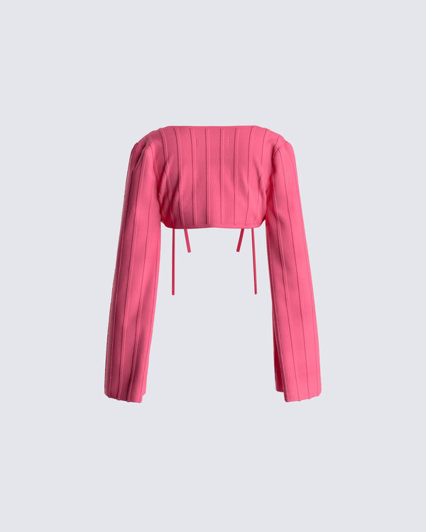 Finesse Dominic Pink Shrug Cardigan