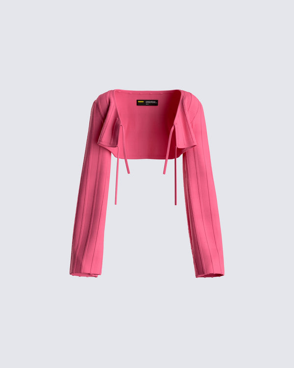 finesse Dominic Pink Shrug Cardigan