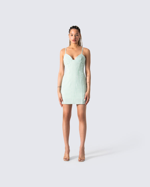 Finesse Dori Green Mini Dress