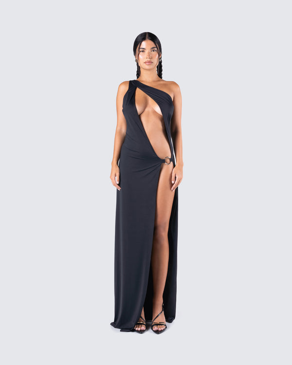 Finesse Dorian Black Cut Out Dress