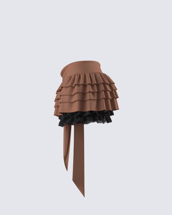 Finesse Dovie Multi Ruffle Layered Skirt