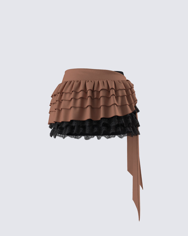 Finesse Dovie Multi Ruffle Layered Skirt