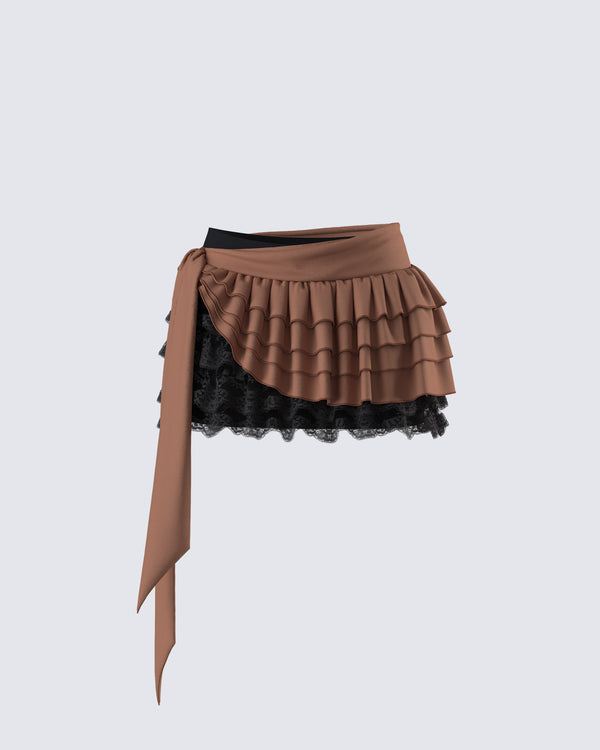 finesse Dovie Multi Ruffle Layered Skirt