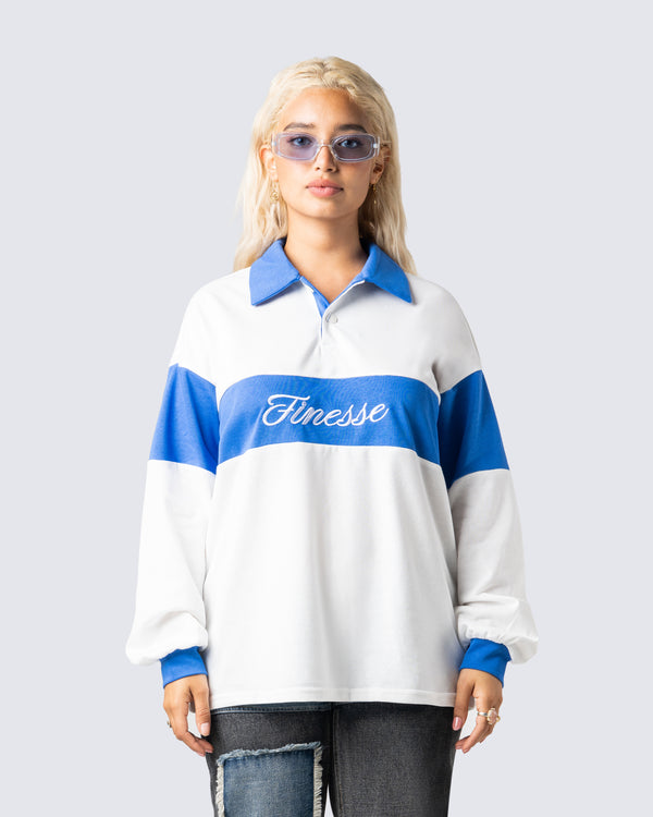 Finesse Drew Multi Logo Polo Top