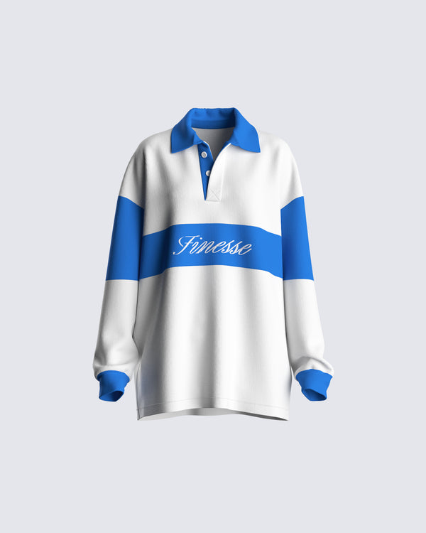 finesse Drew Multi Logo Polo Top